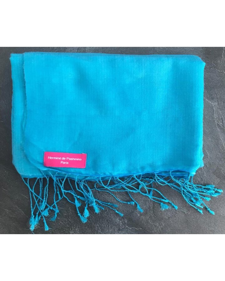 Pashmina en eau de soie Turquoise