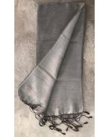 Pashmina en eau de soie Gris anthracite