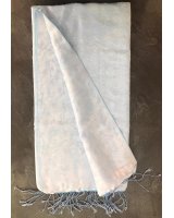Pashmina Bleu ciel brodé en eau de soie | Hermine de Pashmina