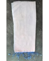 Pashmina en eau de soie Bleu lavande et beige