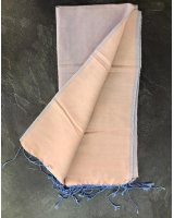 Pashmina en eau de soie Bleu lavande et beige