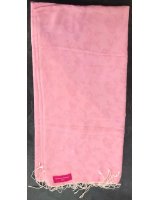 Pashmina en eau de soie Rose brodé