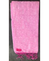 Pashmina en eau de soie Rose et fuchsia