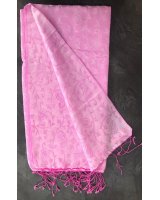 Pashmina en eau de soie Rose et fuchsia