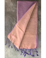 Pashmina en eau de soie Violet et marron