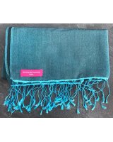 Pashmina en eau de soie Bleu et bleu jeans