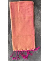 Pashmina en eau de soie Fuchsia et vert clair