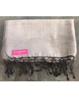 Pashmina en eau de soie Gris anthracite et gris clair