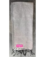 Pashmina en eau de soie Gris anthracite et gris clair