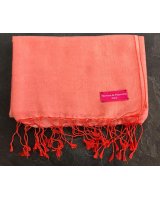 Pashmina en eau de soie Orange corail