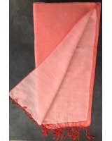 Pashmina en eau de soie Orange corail