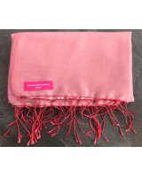 Pashmina en eau de soie Rouge clair et mauve