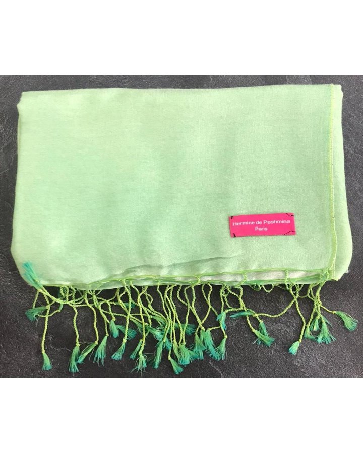 Pashmina en eau de soie Vert et vert clair