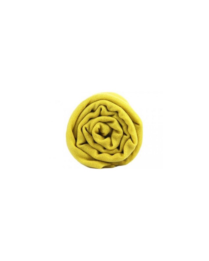 Pashmina en Pur Cachemire Jaune Poussin