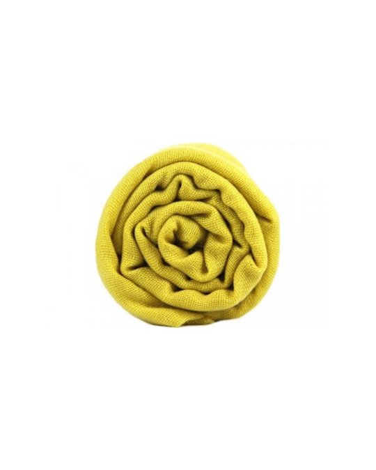 Pashmina en Pur Cachemire Jaune Poussin