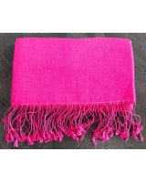 pashmina cachemire et soie de luxe fuchsia clair