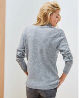 pull col roulé en cachemire Gris clair pour femme