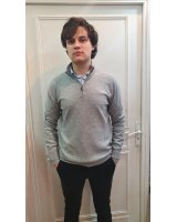 Pull camionneur 2 fils Gris clair