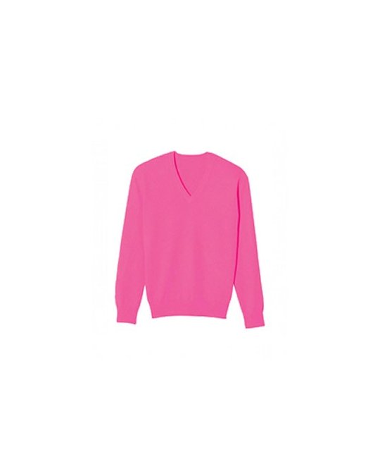 Pull col V en cachemire Framboise pour homme