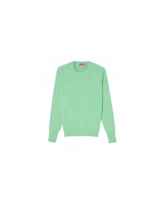 Pull col rond en cachemire Vert paradis pour homme