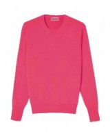 Pull col rond framboise cachemire | Hermine de Pashmina
