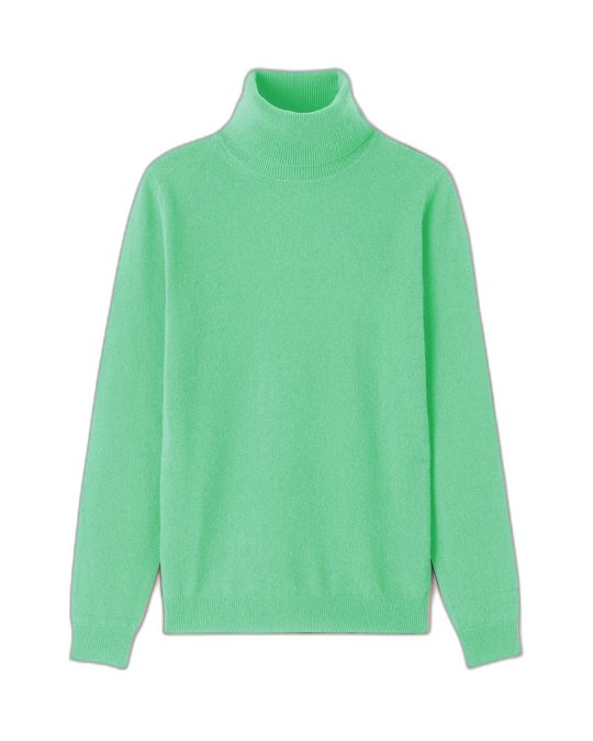 Pull col roulé en cachemire Vert clair