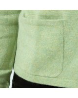 Gilet col en V en cachemire vert paradis pour femme