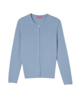 Cardigan en cachemire bleu tranquille pour femme