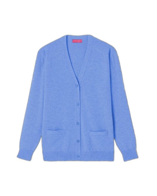 Gilet Oversize en cachemire bleu tranquille