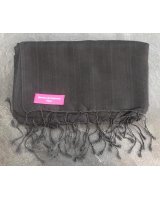 Pashmina en eau de soie Gris anthracite et noir