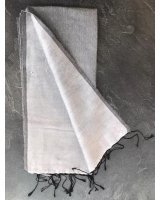 Pashmina en eau de soie Gris anthracite et gris clair