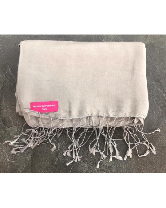 Pashmina en eau de soie Gris