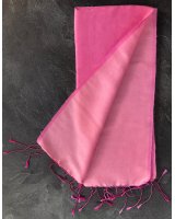 Pashmina en eau de soie Rose et rose pâle