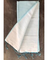 Pashmina en eau de soie Bleu glacier