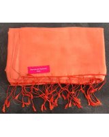Pashmina en eau de soie Orange et orange pâle