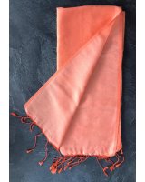 Pashmina en eau de soie Orange et orange pâle