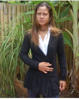 Gilet Froufrou en cachemire noir pour femme