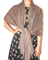Pashmina Himalayan en Cachemire Beige moyen