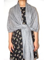 Pashmina Himalayan en Cachemire Gris clair