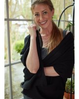 pashmina pur cachemire noir