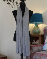 Pashmina pur cachemire gris clair | Hermine de Pashmina