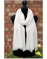 pashmina pur cachemire ivoire