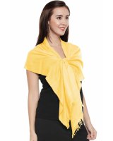 Pashmina en pur cachemire Jaune pâle