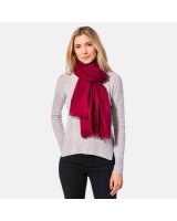 Pashmina en pur cachemire Bordeaux