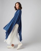 Pashmina en pur cachemire Bleu Cobalt