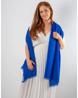 Pashmina en pur cachemire Bleu électrique