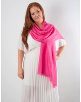 Pashmina Pur Cachemire Rose Fuchsia