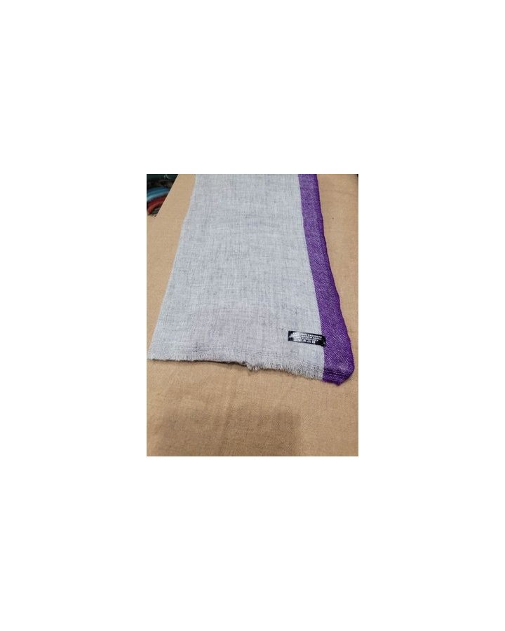 Pashmina Himalayan en Cachemire à bande Mauve