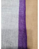 Pashmina Himalayan en Cachemire à bande Mauve