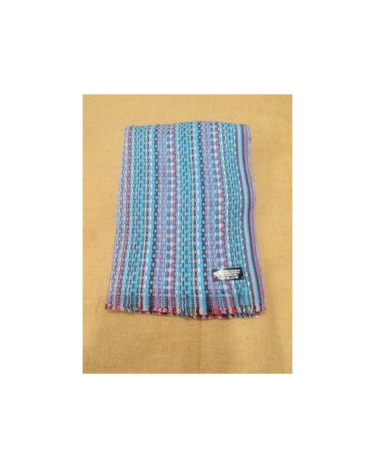 Pashmina croisés en Cachemire Bleu turquoise